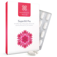 healthspan Healthspan Super50 Probiotic | Gut Health | with Vitamin D3 | 50 Billion Live Probiotic Cultures | Vitamin B6 | Calcium | Vegetarian (60 Capsules)