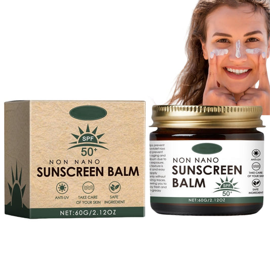 OuXing Non Nano Sunscreen Balm,Beef-Tallow Sunscreen Balm,Natural Tallow Sun Cream for Face & Body,Natural Non Nano Sun Cream,SPF50 Suncream,Beef-Talow and S-un Balm,Tal-low Fac-e Cre-am,Fa-ce Su-n Crea-m