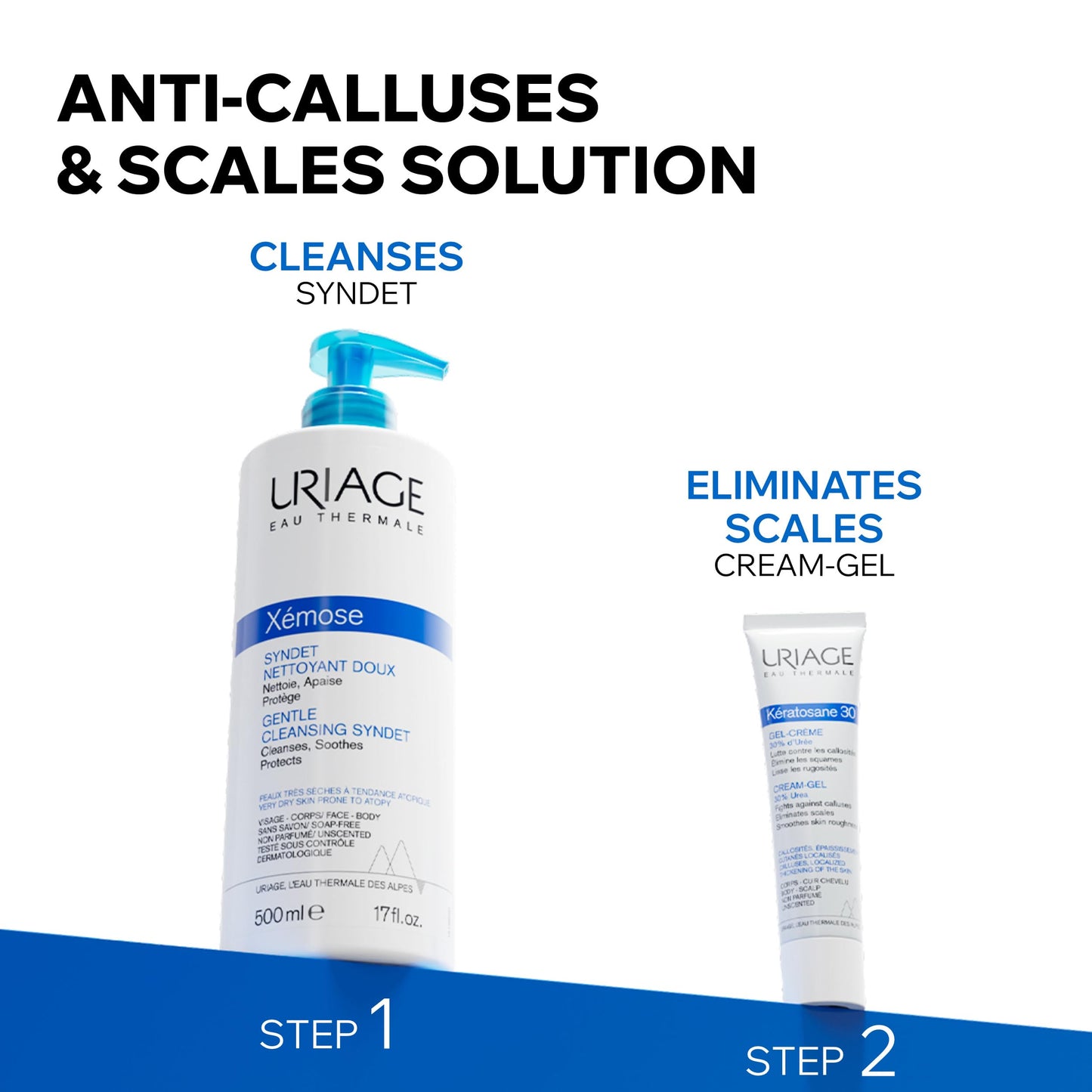 Uriage Keratosane 30 - Concentrated Gel-Cream for Rough, Bumpy Skin, Ingrown Hairs, Keratosis Pilaris - 30% Urea - Fragrance-Free - 40ml