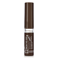 Rimmel London Brow This Way Brow Styling Gel with Argan Oil, Tames and Sets Brows, Dark Brown, 5 ml
