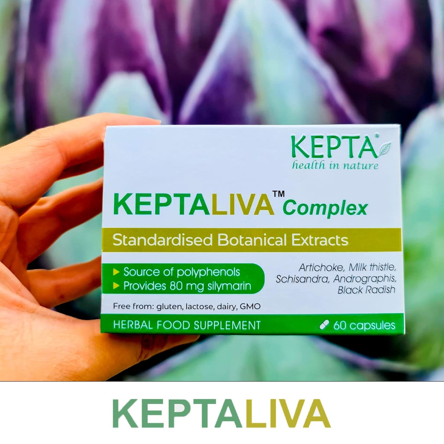 KEPTALIVA – Natural Liver Cleanse Detox & Repair, Gallbladder & Digestion Support, Milk Thistle (80 mg Silymarin), Artichoke, Schisandra, Andrographis, Black Radish, Bromelain, 1 Month Supply