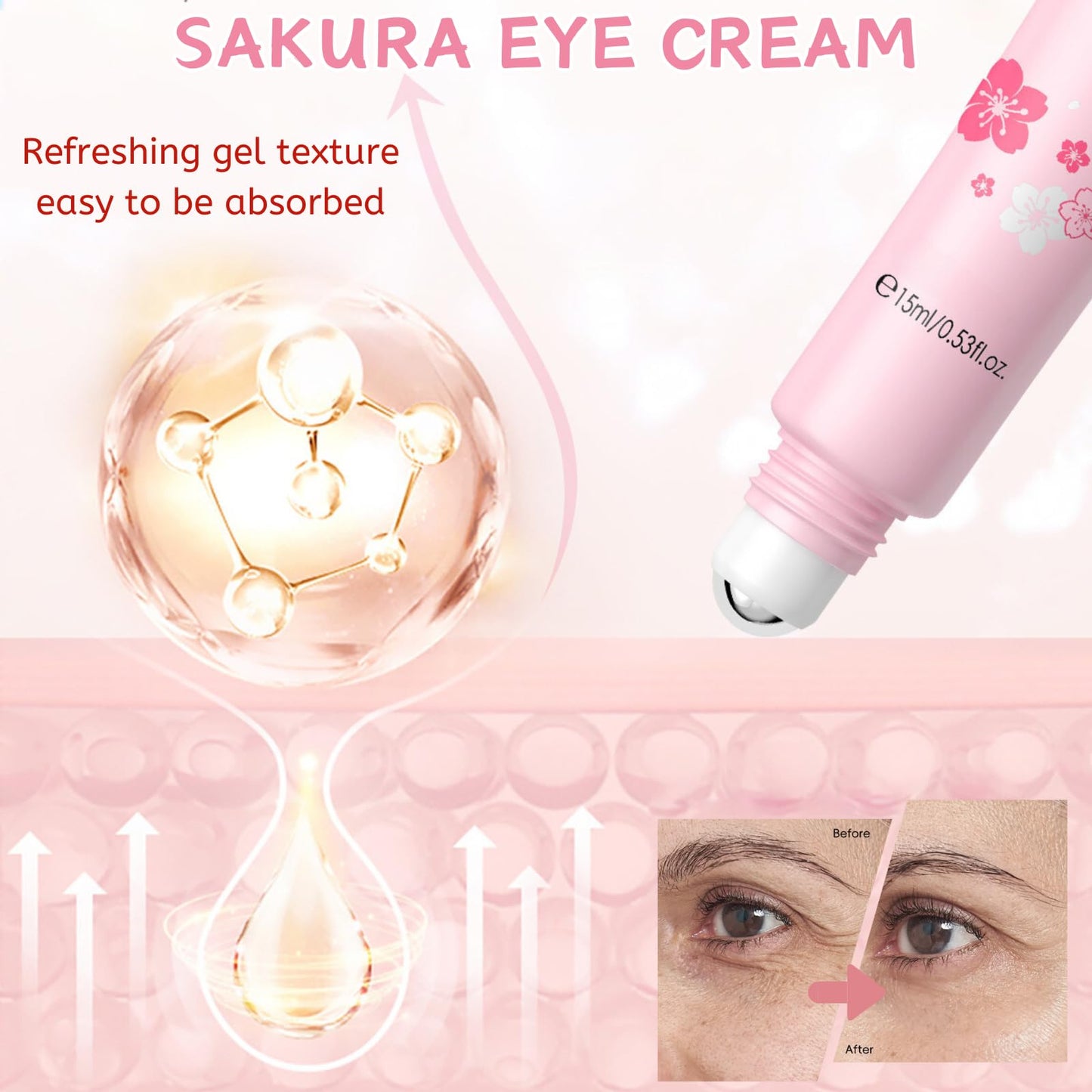 IZBEAUVO 15Pcs Sakura Skin Care Set for Teenage Girls, Cherry Blossom Pamper Set, Moisturizing Skincare Set for Dry Skin, Sakura Face Care Gift Kit with Cleanser, Toner, Serum, Eye Cream, Face Cream, Mud Mask