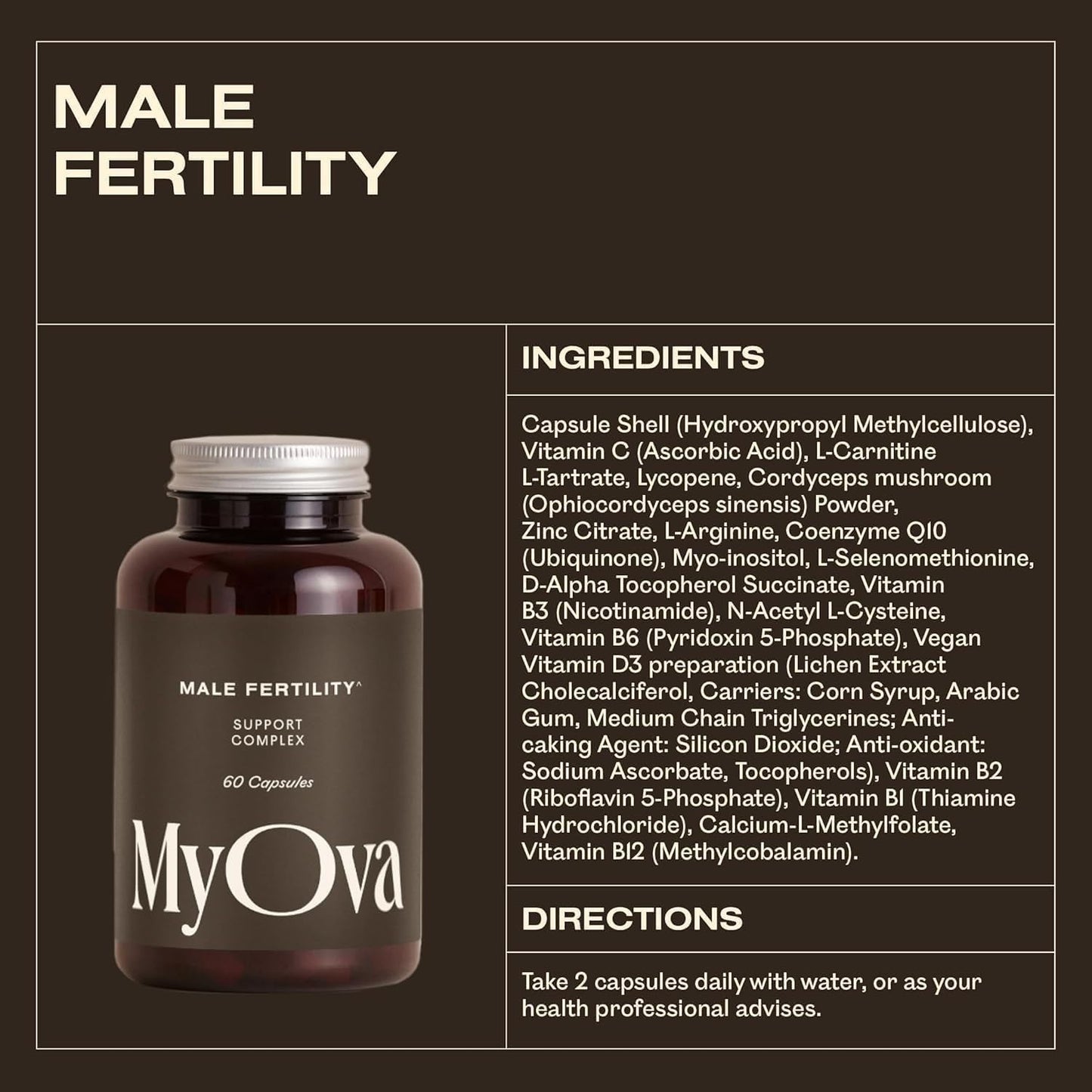 MyOva Conception Vitamins for Women and Men - Pre Pregnancy Supplement for Couples Trying to Conceive - Contains Essential Vitamins and Minerals to Support Fertility - 30 Days Supply