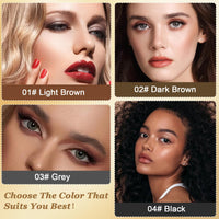 BoloShine Eyebrow Pen & Eyeliner Pencil 2 in 1, Microblading Eyebrow Pen with 4 Fork Tip, Long-lasting Waterproof Smudgeproof Eyebrow Pen for Natural Looking Defined Eyebrows (Light Brown)