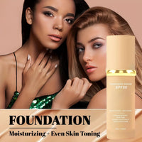 Jinjiar 4 in 1 Moisturizing Full Coverage Liquid Foundation,Sunscreen Serum Spf 50 Foundation,Color Correcting Primer with Spf 50+,Skin Tint Foundation,Face Suncream,Found-ation Matte,Waterproof Found-ation