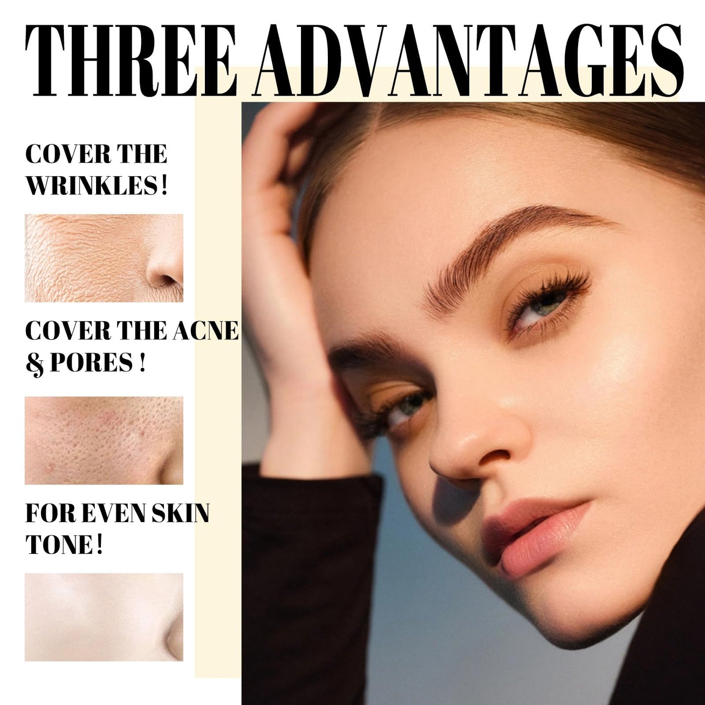 OuXing All Over Complexion Perfecter,Body Coverage Perfecter,Tatto Cover Up Makeup,Body Makeup Concealer,Long-Lasting Full Coverage Concealer,Women Waterproof Foundation Full Coverage (Deep Color,74g)