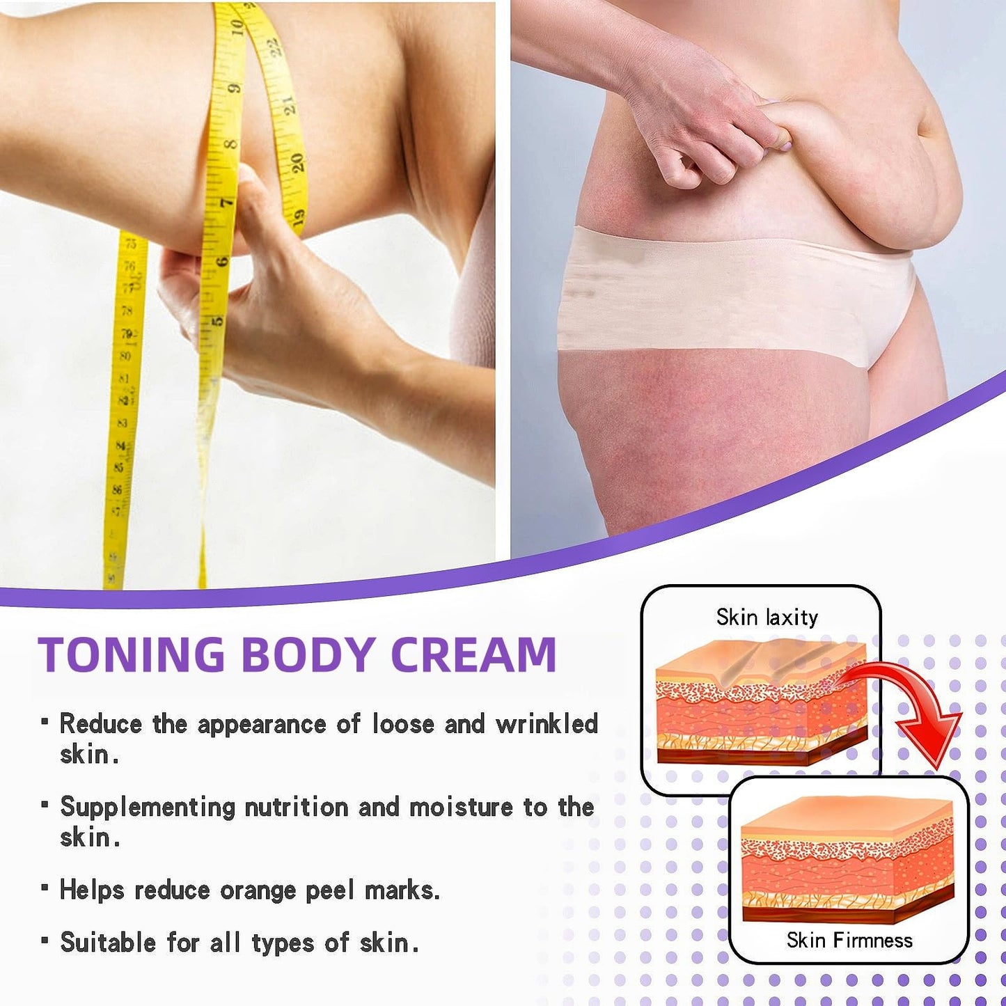 QinZiEn Overnight Toning Whip,Skin Tightening Cream Body,Overnight Toning Firming Body Cream,Wrinkle Cream,Firming Crea-m for Loose Skin,Anti Wri-nkle,Body Creams for Women,Anti Aging,Deep Wrink-le Cr-eam
