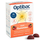 Optibac Probiotics Adult Gummies - Vegan Digestive Probiotic Supplement with Vitamin D, Zinc & Calcium for Immune Support & Gut Health - 5 Billion Bacterial Cultures - 30 Gummies
