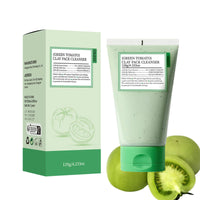 QIEEUMIN Green Tomato Clay Mask Pore Cleanser Pore Purifying with 49% Green Tomato Extract Moisturising Water Locking Antioxidant Sebum & Clogged Pore Care Exfoliation Fragrance-Free 120g