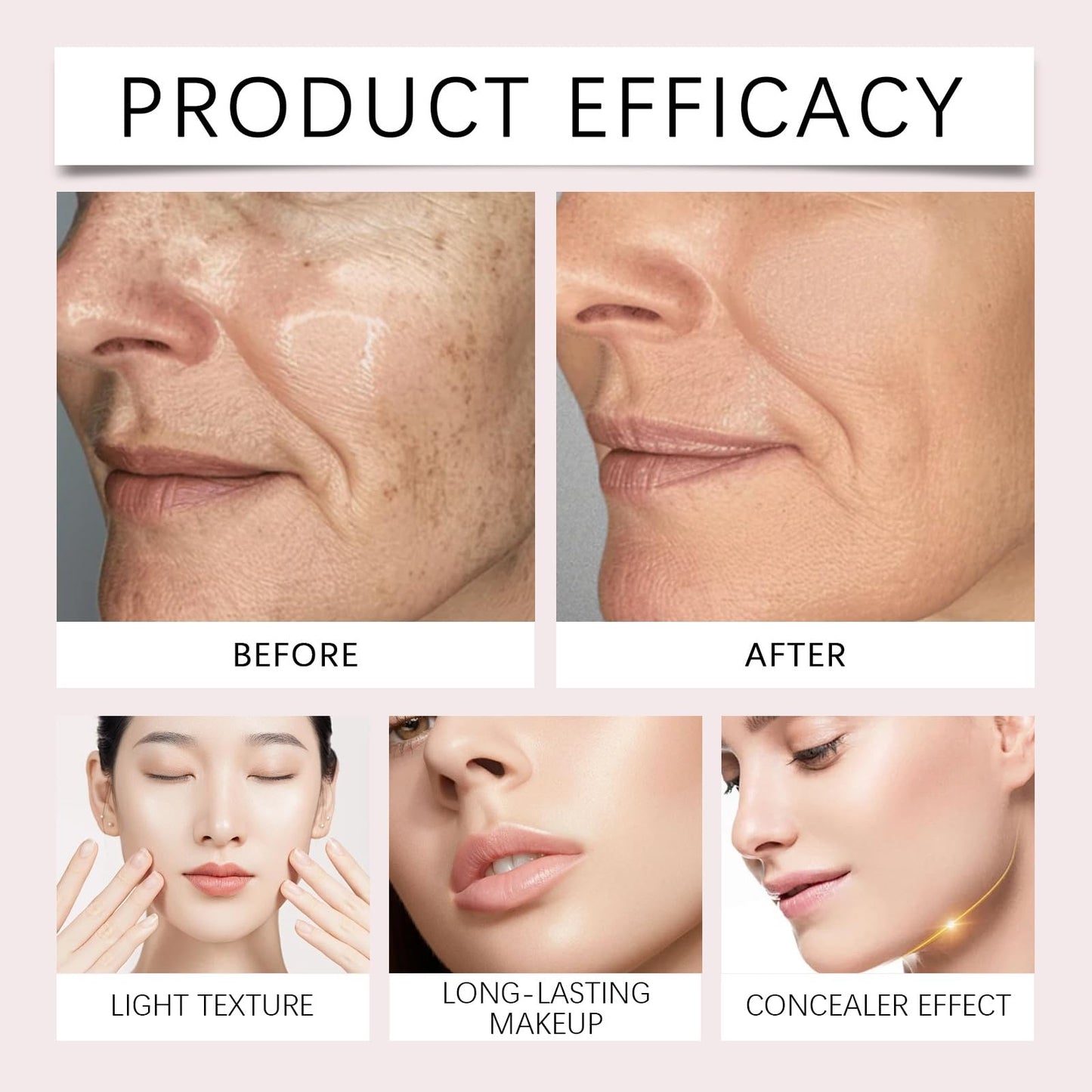 Xunzhi Peptide Balm,Peptide Balm Foundation,Hydrating Makeup for Mature Skin,Age Defying Peptide Balm,Tinted Moisturiser,Found-ation Ful-l Covera-ge,Fu-ll Cover-age Founda-tion,Ful-l Covera-ge Concealer