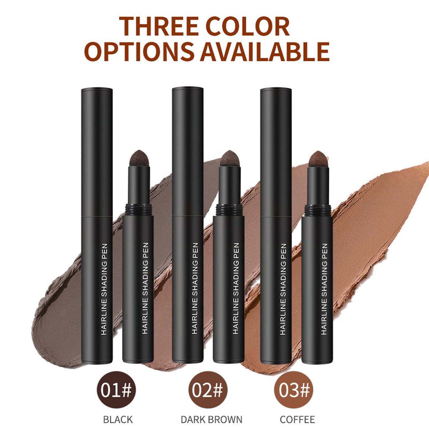 DMQ Root Touch Up Stick, Dark Brown Hairline Powder,Waterproof & Long LastingGrey Hair Coverage Beard,Semi-Permanent Hair Dye for Thinning Hair (Dark Brown, One Size)