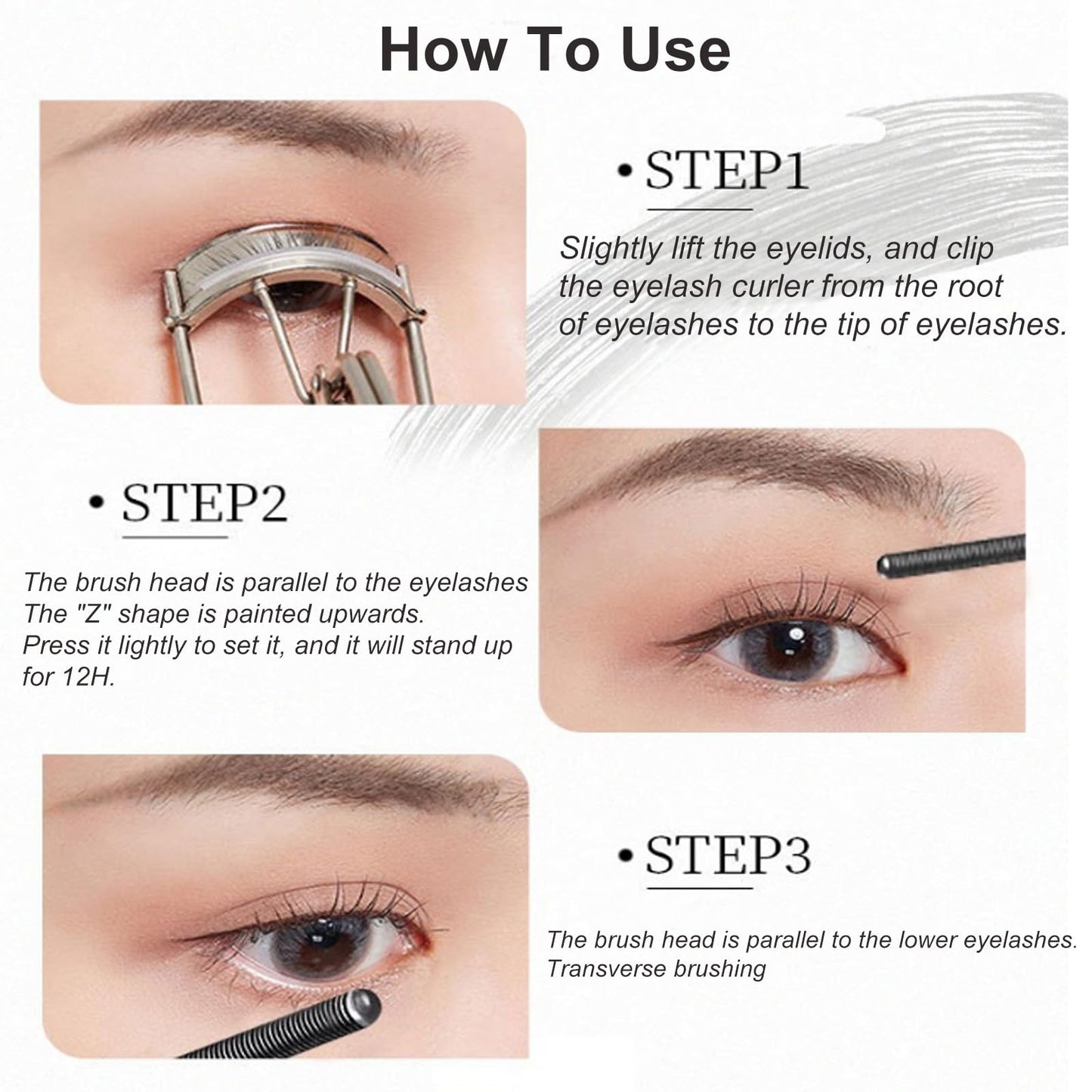 HERBINSOLS Metal Volumizing Black Mascara - Natural Lengthening Mascara Black Waterproof - Smudge-Proof Metal Wand mascara for Natural Eye Makeup - Long-Wear No Clumping for Sensitive Eyes