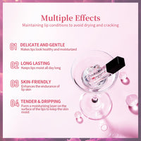 MINSHZEE Pink Moisturizing Plumping Lip Gloss, Moisturizing Lip Essence, 24-hour moisturizing, natural pink tint, reduces pigmentation, locks in moisture, lightweight and non-sticky.