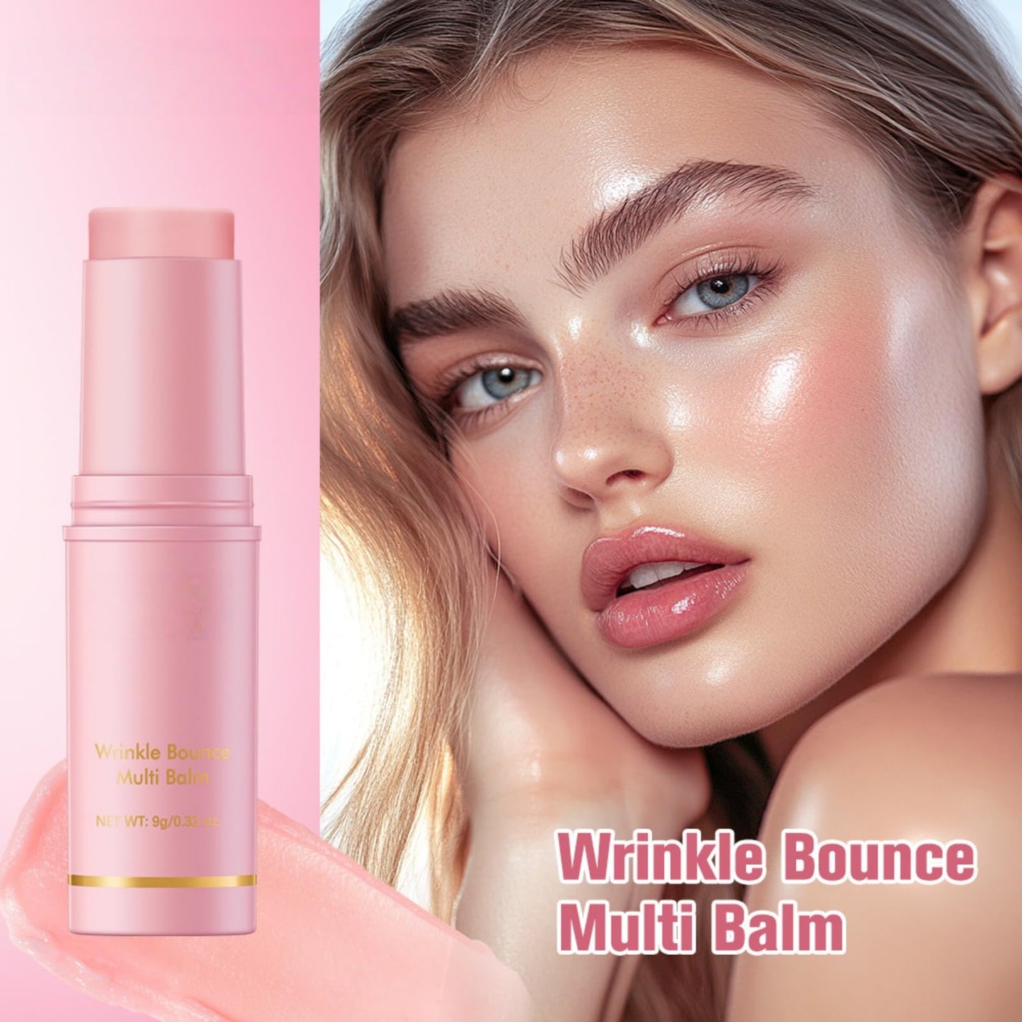 Collagen Multi Balm Stick,Wrinkle Multi Balm Stick,Anti Wrinkle Bounce Collagen Sti/ck,All-in-One Wrin/kle Coll/agen Wand,Moisturising Ba/lm Women,Lifting,Tightening&Firming Ba/lm for Face Lip Body