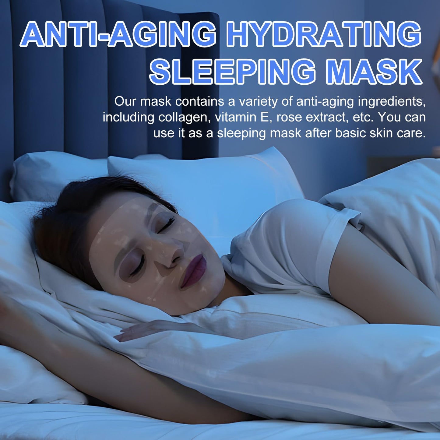 VCTSOF Bio Collagen Face Mask, Collagen Face Masks, Collagen Overnight Face Mask, Masks For Deep Repairing And Moisturizing Anti Wrinkles (6Pcs)