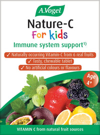 A.Vogel Nature-C for Kids | Chewable Tablet Containing Naturally Occuring Vitamin-C from 6 Real Fruits