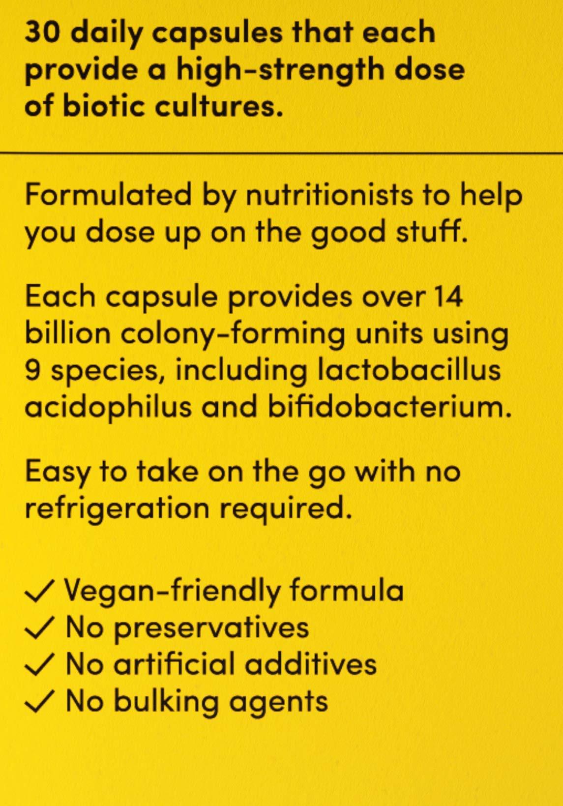 Vitl Daily Biotic with 9 Probiotic Strains - 30 Vegan Capsules - Probiotic with a Complex Blend of Gut Friendly Bacteria - Restore Balance in The Gut & Aid Digestion - 1 Month Supply