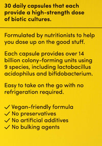 Vitl Daily Biotic with 9 Probiotic Strains - 30 Vegan Capsules - Probiotic with a Complex Blend of Gut Friendly Bacteria - Restore Balance in The Gut & Aid Digestion - 1 Month Supply