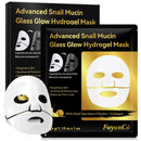 FuyunCo Advanced Snail Mucin Glass Glow Hydrogel Face Masks,Snail Mucin Hydrating Face Masks 4pcs,Deep Moisturizing Overnight Face Mask,Rejuvinating Glass Skin Face Mask,Collagen Face mask for Anti Aging