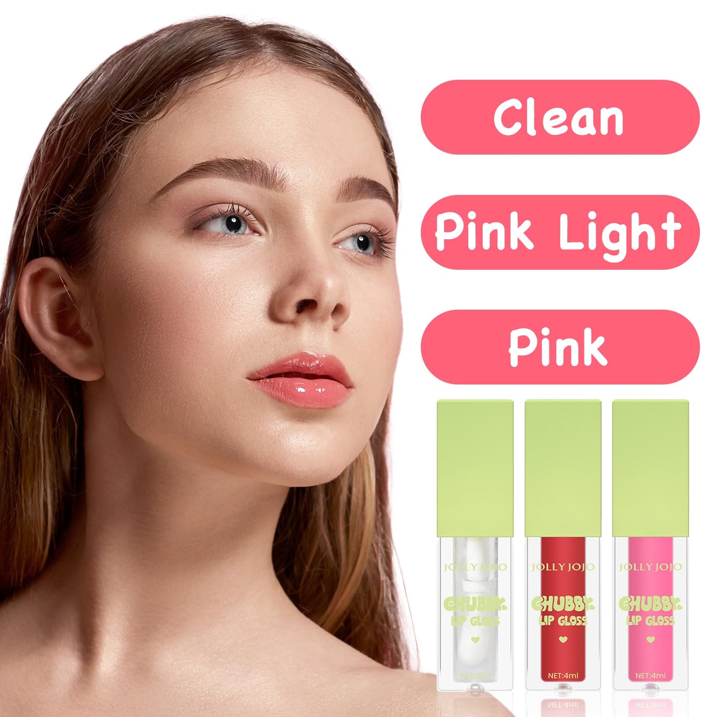 Leogony 3PCS Fat Oil Lip Gloss, Long Lasting Moisturizing Fat Oil Lip Gloss, Glitter Plumping Fat Lip Oil Set
