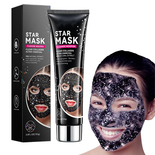 TBeautfave Peel off Face Masks, Starry Sky Face Peel Anti Wrinkle Anti Aging Facial Mask, Oil-Control Anti-Acne Detox Cleansing Skin Care Face Lifting Firming Mask