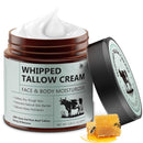 ThamGlow Beef Tallow for Skin Care, Tallow and Honey Balm, Tallow Face Cream, Tallow Face Moisturizer, Organic Grass-Fed Whipped Tallow Balm