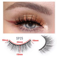 EMEDA False Eyelashes Natural Look 3D Short and Soft Fake Eyelashes Faux m ink Lashes Fluffy And Wispy Eye Lashes 10 Pairs 100% Handmade Fake Lashes 1 Pack (SP25)