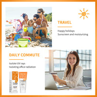 CTUBLIAUNX Tinted Sunscreen SPF 40, Vitamin C Tinted Moisturiser with SPF Anti-Ageing & No White Residue, Tinted Sunblock, Sun Cream Universal Shade for All Skin Tones