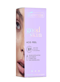 Bielenda Good Skin Acid Peel Korrigierendes und normalisierendes Mikro Peeling Säureserum AHA + PHA Säuren, Niacinamid, 30 g
