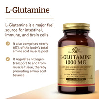 Solgar L-Glutamine 1000 mg Tablets - Pack of 60 - Supports Muscle Function - For Active Lifestyles - Great Addition to Whey Powder - Vegan