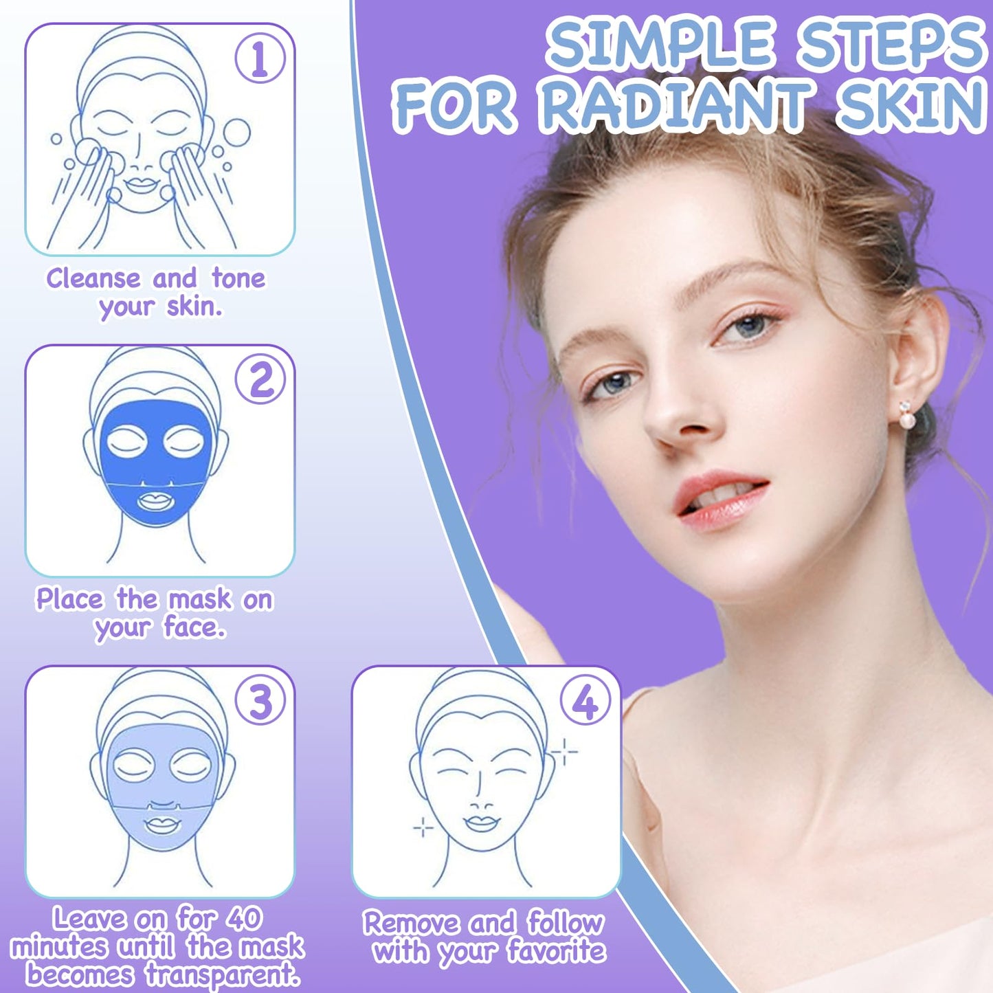 Asheyya 7 Pcs Kids Face Masks, Hydrating Nourishing Fruit Face Mask for Girls for All Skin Types