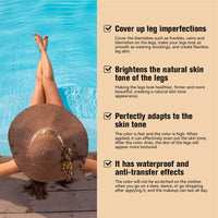 ThamGlow Leg Makeup All Over Complexion Perfector, Self Tanning Lotion, Body Coverage Perfector, Body Concealer Tattoo Cover Up Makeup – Buildable Coverage, Waterproof & Hydrating For Even, Sun-Kissed Skin