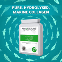 Advanced Collagen V2.Type I, II, III, V and X Hydrolysed Collagen Supplement with Vitamin C, L-glycine and Protease. 60 Easy-To-Swallow Capsules. For Healthier Skin, Joints & Gut.