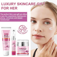 3PCS Snail Mucin Skincare Set for Women & Men – Hydrating & Repair Facial Kit with Cleanser, Eye Cream, Face Moisturiser – Korean Anti-Aging Routine for Glowing Skin, Dry & Sensitive Skin, Dull Skin