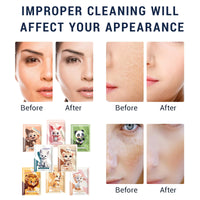 Bettinay 8 PCS Kids Face Masks for Girls, Childrens Cute Cartoon Animal Hydrating Mask for All Skin Types