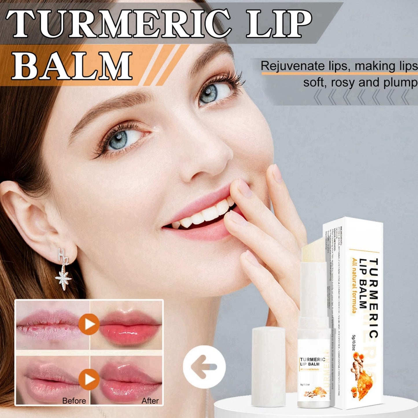 Ruojiar 2PCS Ginger Lip Lightening for Dark Lips,Lip Balm Lips Pink Bleaching Cream Balm,Fast Moisturizing Lightening Lip Balm,Lip Salve for Chapped Lips,Lip Moisturizer,Daily Lip Balm,Brightening Cream Blam