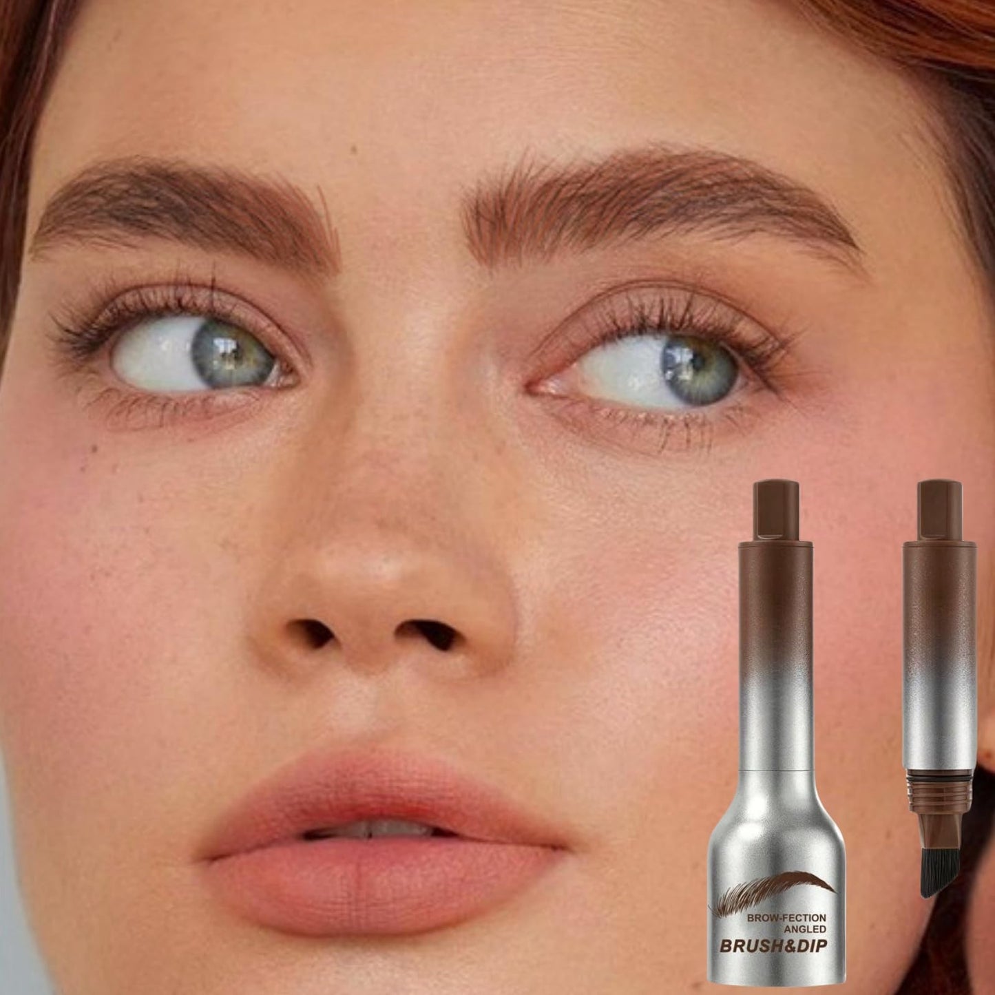 SingHao Brow-Fection Angled Brush Eyebrow Pencil,Natural Shaping Outlining Filling Eyebrow Makeup,Liftique Instant Bro/w Br/ush,Wild Eyebrow Br/ush,Non-Smudged Eye/brow Pen,Eye/brow Stroke Brush(03#Auburn)