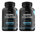 Marine Collagen 1000mg | 240 High Strength Capsules - Wild-Caught Type 1 Hydrolysed Marine Collagen Made with Vitamin C, E, B2, Zinc, Copper, Iodine & Hyaluronic Acid, by Alpha01®
