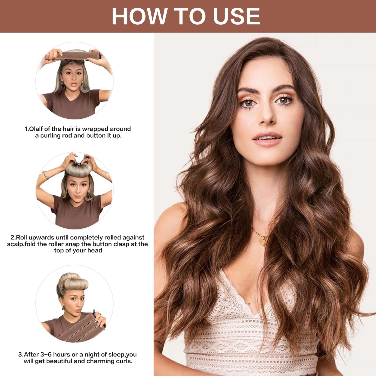 Asheyya 5 Pcs Heatless Blowout Rods Set, Jumbo Flexi Rods for Hair Wrapping and Sleeping at Night