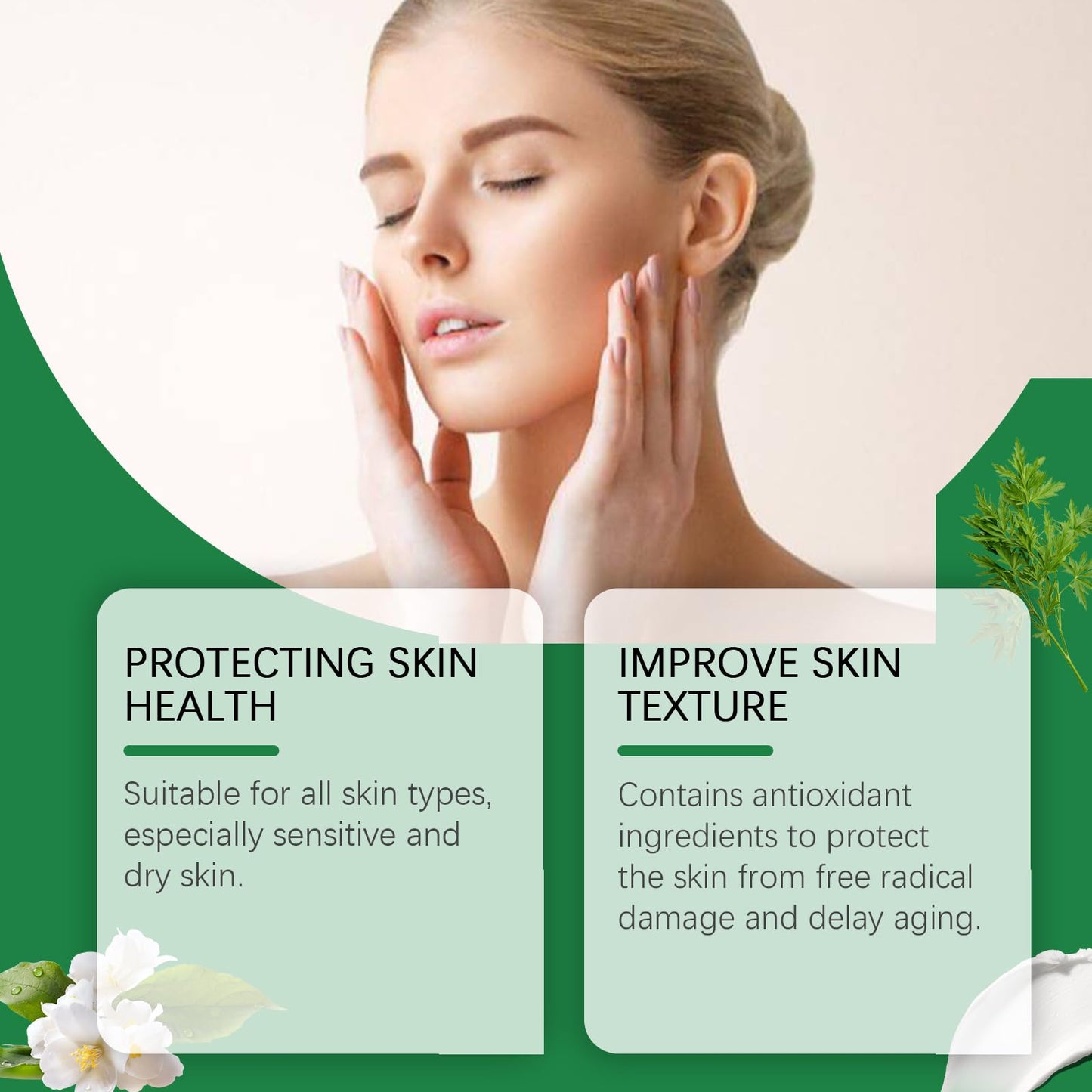 Shefave Mugwort Calming Face Cleanser, Mugwort Face Wash Women & Men, Calming Facial Cleanser, Hydrating Cleanser, Mugwort Cleanser for Sensitive Skin, Gentle Cleanser, Daily Soothing, Moisturizing
