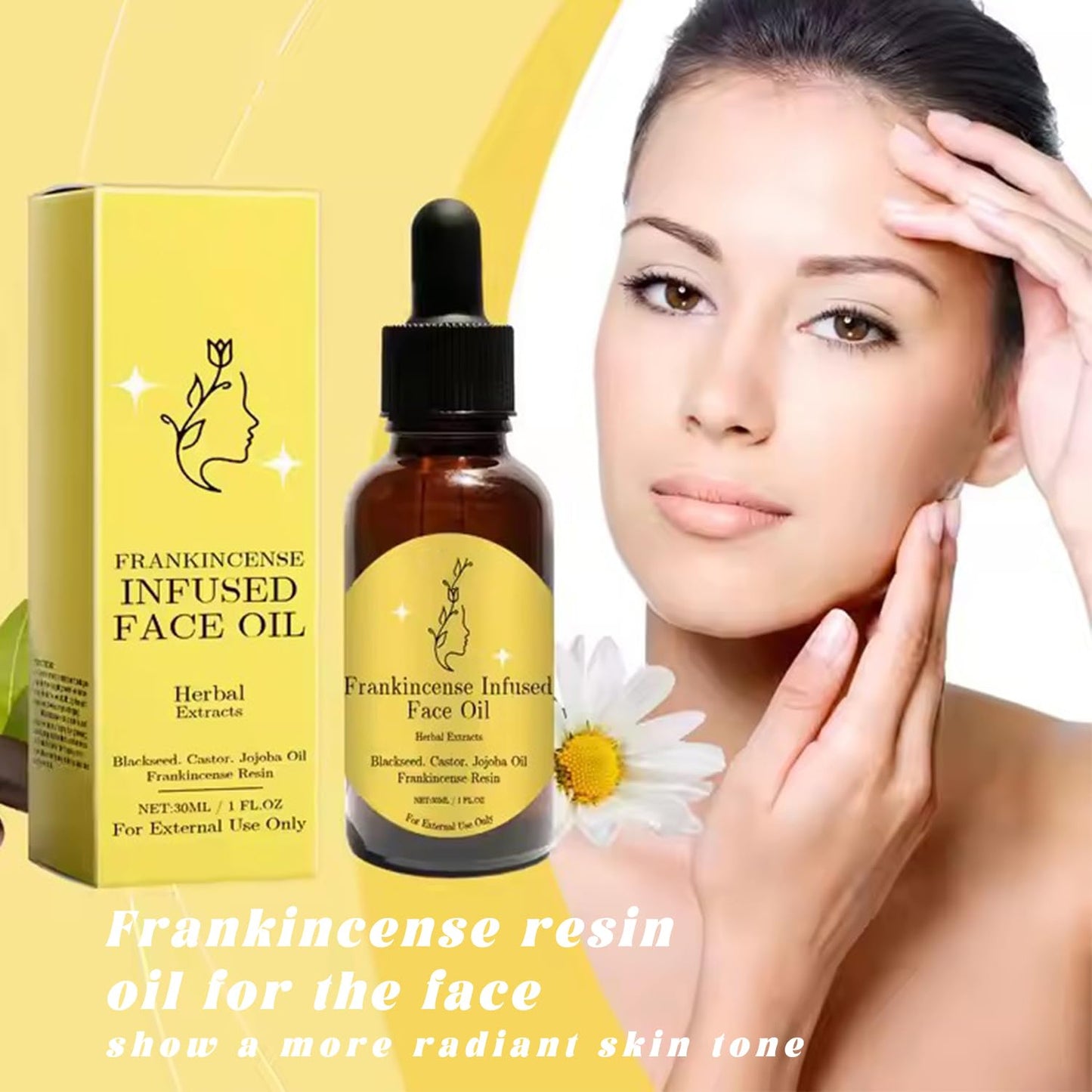 Generic Frankincense Resin Oil for Face - Organic Botanical Extract for Skin, Deeply Hydrates and Softens, Lightweight Feel, Non-Greasy Formula, Supports Radiant Complexion, Facial Nourishing Oil, 30ML