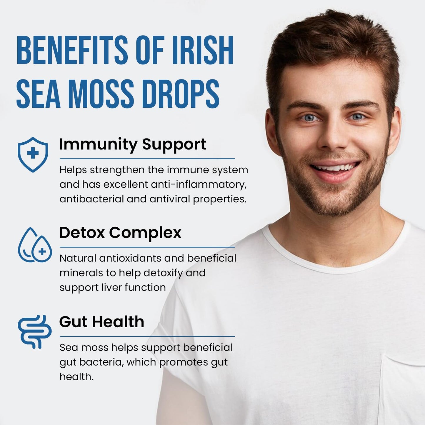 Lumarejebo Liposomal Irish Sea Moss Drops 1550MG, with Burdock Root and Bladderwrack Extract, 4X Stronger Than Pills & Gel, Support Gut & Immune Health (Pack of 3)