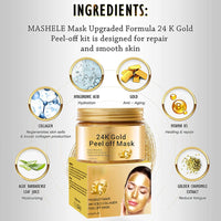 Yongst Gold Foil Peel Off Mask - Fade Wrinkles - Purifying Acne & Reducing Fine Lines - Skin Care Face Lifting Firming