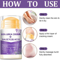 Maggidea Urea Cream 60% for Feet & Dry Cracked Skin - Urea Foot Cream - Lavender Foot & Hand Cream for Cracked Heels and Dry Skin - Moisturizing Foot & Hand Balm for Heels, Knees, Elbows & Hands