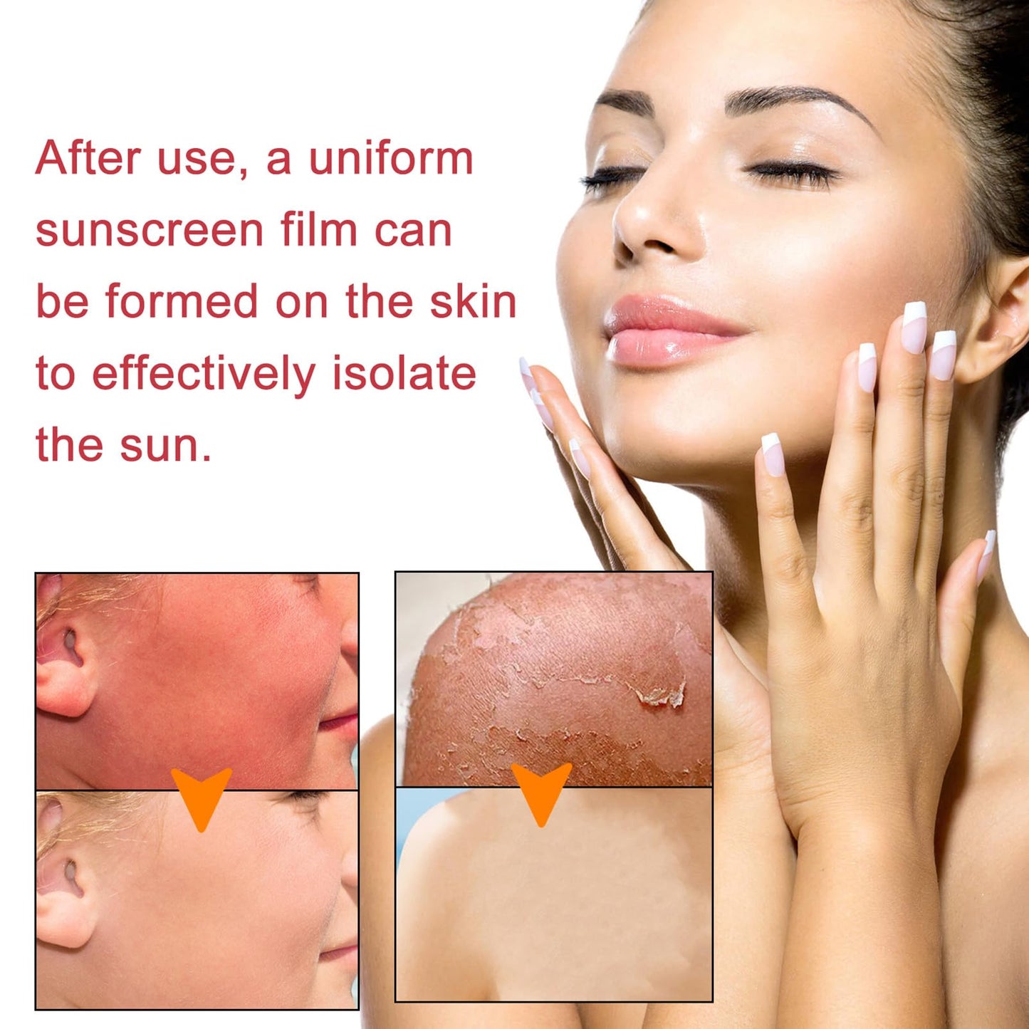 ISBEAUSOLS SPF 50 Sunscreen Sticks 2PCS- Ski Sun Cream and Lip Balm - Face Sun Cream SPF 50 Strong UV Sunblock Sticks - Ski Sun Creams with VC and Nicotinamide - Moisturizing Sun Block Stick for Face & Body