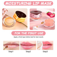 ExcellaElite Honeybalm Lip Balm, Honey Balm Uk lips, Honey lip Balm - Premium 4 PCS Set Honey & Strawberry Lip Balm with Exfoliating & Hydrating Properties - Honey Pot Lip Balm for Dry, Cracked & Chapped Lips