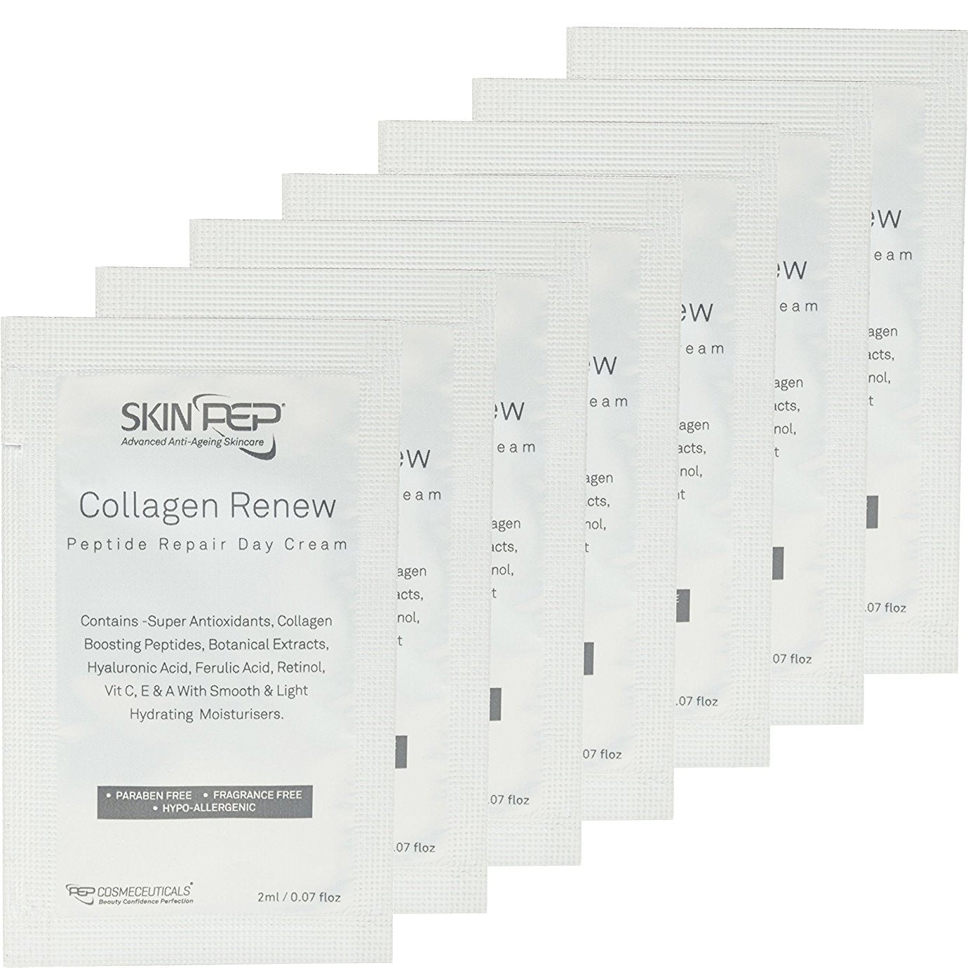 SkinPep Collagen Renew - Peptide Repair Day Cream - Skin Moisturisers + Retinol + Hyaluronic Acid Serum + Vitamin C + Peptides - SkinPep Best Choice For Premium Quality Repair Cream (14ml)
