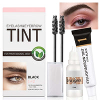 AuraAnge Eyebrow & Eyelash Tint Kit, Black Eyebrow Dye, Semi-Permanent Eyelash Tint, Volume Lashes & Full Brows Last 4 Weeks, Fast & Easy Application with All Tools, Sensitive Skin Friendly, 30ml
