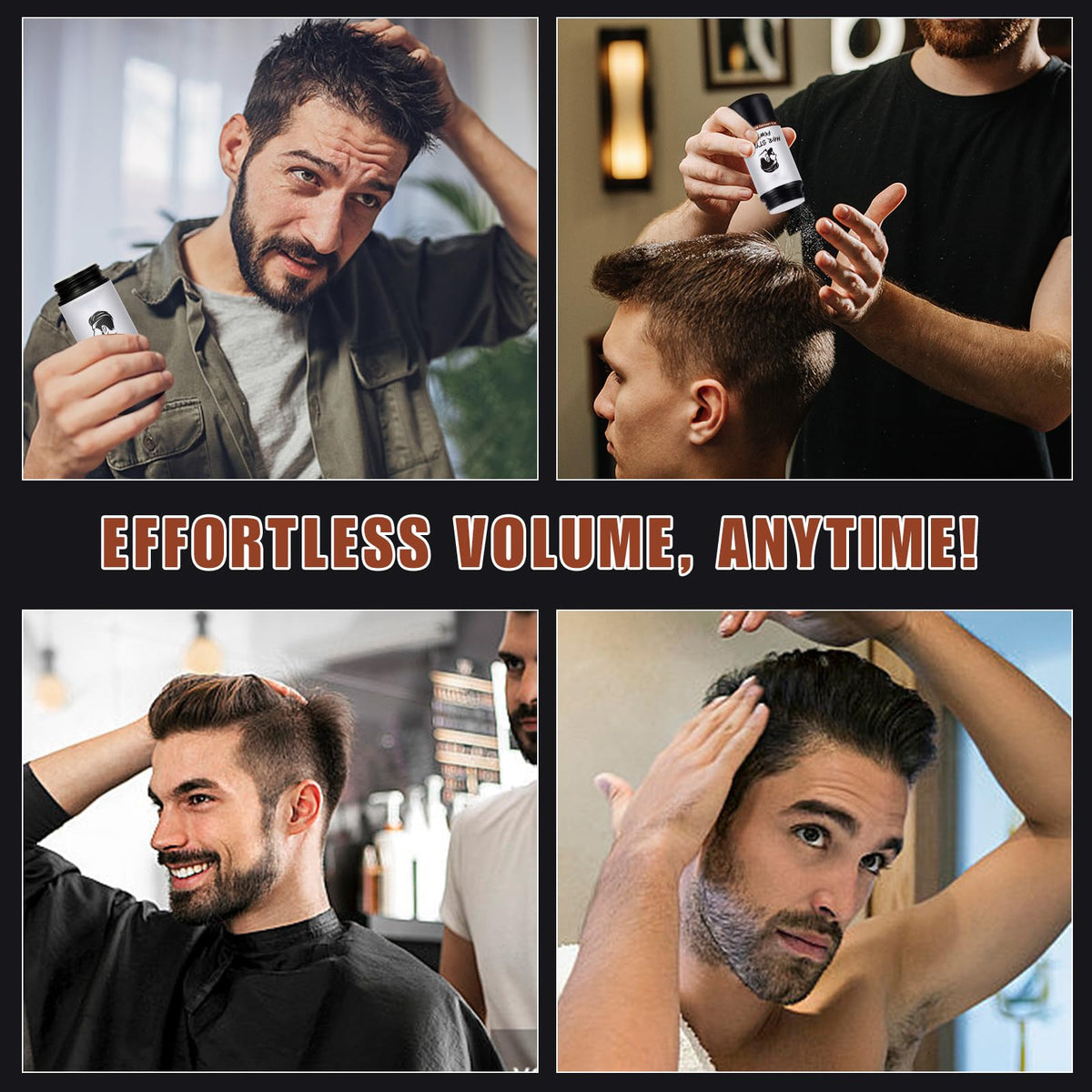 HUALIJIA Hair Styling Powder for Men, 2 PCS Hair Texture Powder for Men, Natural Look Mens Styling Powder - Matte Texture Long-lasting Hold and Easy to Apply with No Oil or Greasy Residue, 10g