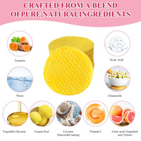 Nadiaen Kojic Acid and Turmeric Pads,80 Pieces Turmeric Kojic Acid Pads,Exfoliating Face Suitable for Improving Skin Texture,Reducing Shine and Clogged Pores